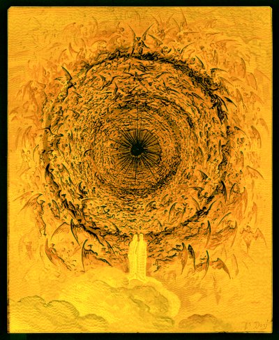 A visão do Empyrean, ilustração de &39;The Dore Gallery&39;, gravada por Stephane Pannemaker (1847-1930), publicado c.1890 (imagem digital aprimorada) de Gustave Dore