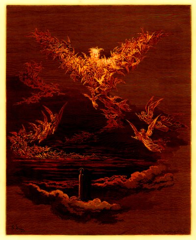 A Visão do Sexto Céu, ilustração de "The Dore Gallery", gravada por Stephane Pannemaker (1847-1930), publicada em 1890 (imagem digitalmente aprimorada) de Gustave Dore