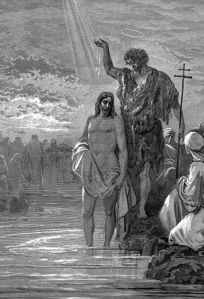 O batismo de Cristo, primeiro século, 1865-1866 de Gustave Dore