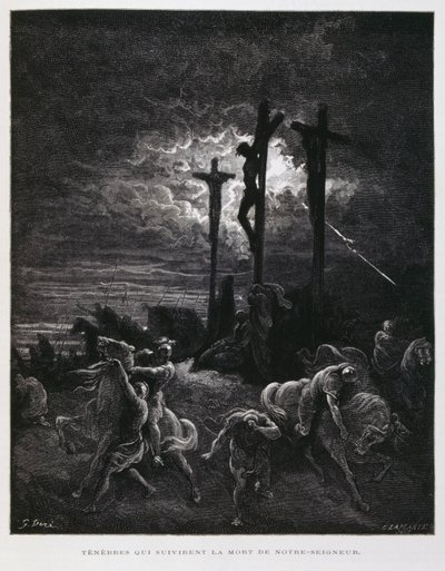 A crucificação de Cristo, ilustração da Bíblia de Dore de Gustave Dore