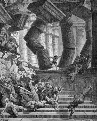 A morte de Sansão - Bíblia de Gustave Dore