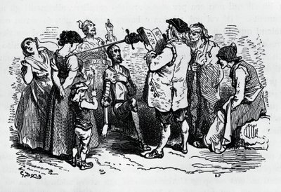 A indução de Dom Quixote, ilustrada por Gustave Dore