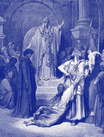 O julgamento de Salomão - Bíblia de Gustave Dore