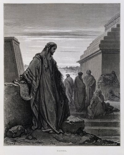 O profeta Daniel, ilustração da Bíblia de Dore de Gustave Dore