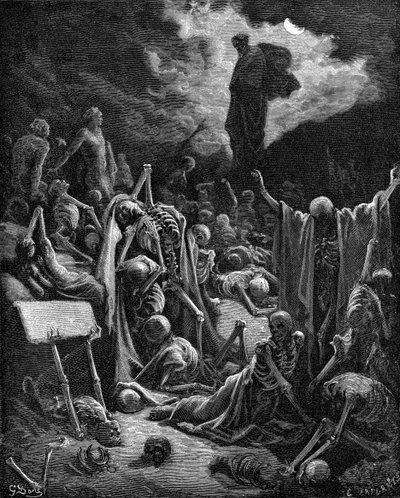 A visão de Ezequiel de Gustave Dore