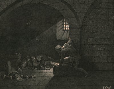 Então, o jejum adquiriu o domínio da dor, c1890. de Gustave Dore