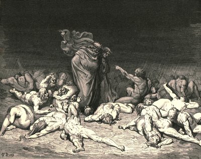 Tua cidade cheia de inveja até a borda, c1890. de Gustave Dore