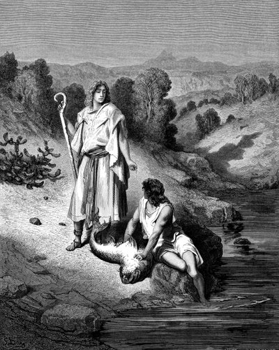 Tobias com o Arcanjo Rafael, 1865-1866 de Gustave Dore