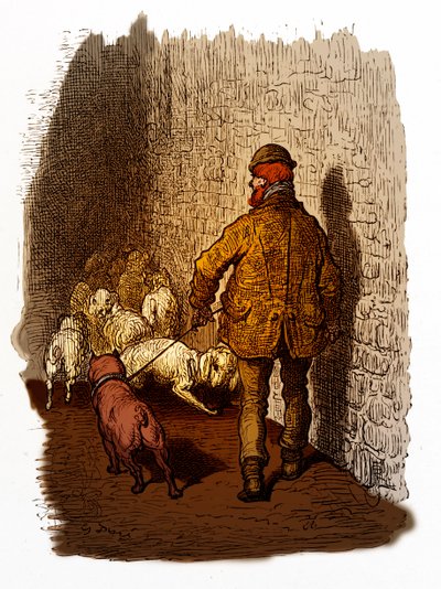 Londres vitoriana docas gravura por Gustave Doré de Gustave Dore