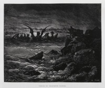 Visão do profeta Daniel, ilustração da Bíblia de Dore de Gustave Dore