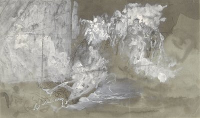 Nuvem em que figuras flutuam de Gustave Dore