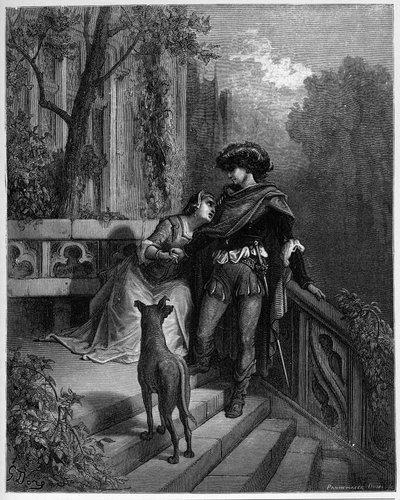 les deux pigeons - os dois pombos - de "Fables" de Jean de La Fontaine de Gustave Dore