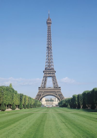 A, torre eiffel, vista, direção, a, palais chaillot, construído, 1887-89 de Gustave Eiffel