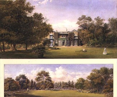 Duas vistas da Old Grove House, Middlesex de Gustave Ellinthorpe Sintzenich