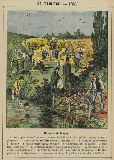 Verão (cor litho) de Gustave Fraipont