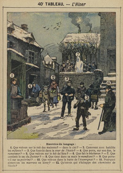 Inverno (cor litho) de Gustave Fraipont