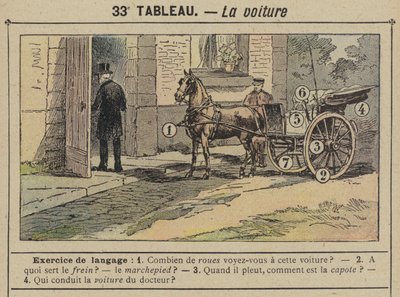 O carro (cor litho) de Gustave Fraipont