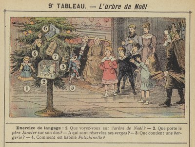 A árvore de Natal (cor litho) de Gustave Fraipont