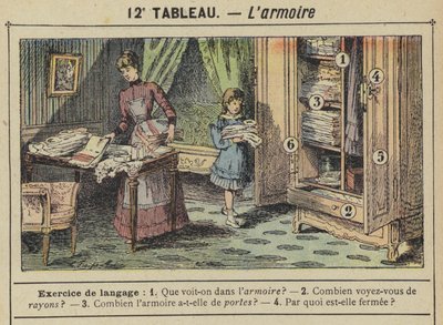 O guarda-roupa (cor litho) de Gustave Fraipont