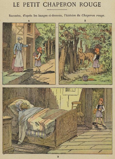 Capuchinho Vermelho (cor litho) de Gustave Fraipont