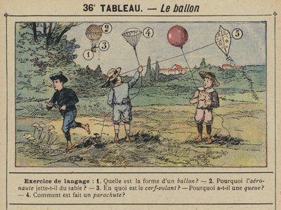 O balão (cor litho) de Gustave Fraipont