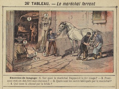O ferreiro (cor litho) de Gustave Fraipont