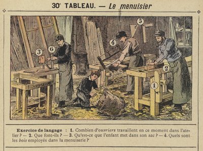 O carpinteiro (cor litho) de Gustave Fraipont