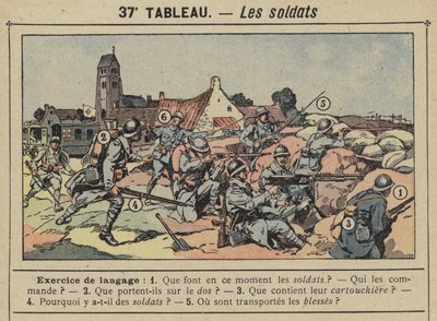 Os soldados (cor litho) de Gustave Fraipont