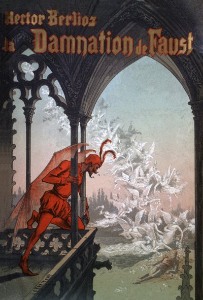 A danação de Fausto, c.1900 (ilustração) de Gustave Fraipont