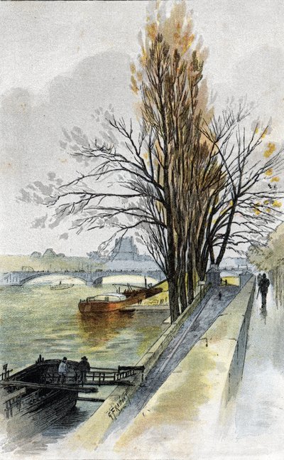 Vista da ponte do solferino de Quai d