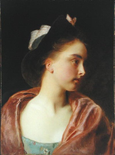 Matilde (óleo sobre painel de berço) de Gustave Jacquet