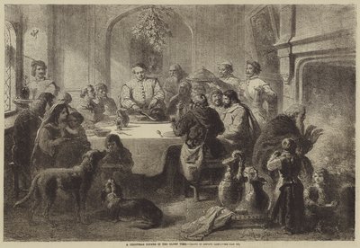 Um jantar de Natal no tempo antigo de Gustave Janet