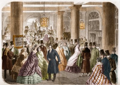 O teatro italiano (Salle Ventadour) foi lançado em Paris em 1858. Desenho de Gustave Janet, gravura de Jahyer. de Gustave Janet