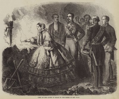 Visita da Rainha de Espanha às Minas de San Juan de Gustave Janet