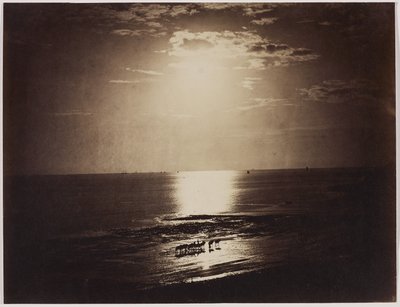 O sol coroado, Normandia, 1856-59 (albumen print de wet colodion negative) de Gustave Le Gray