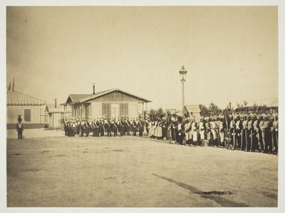 Soldados de infantaria leve, Camp de Châlons de Gustave Le Gray