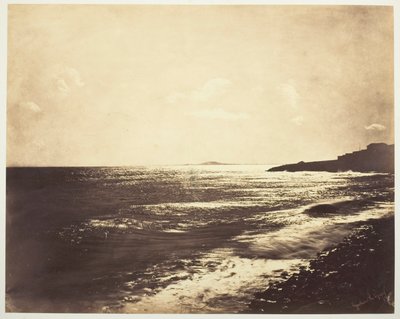 Mediterrâneo com o Monte Agde de Gustave Le Gray