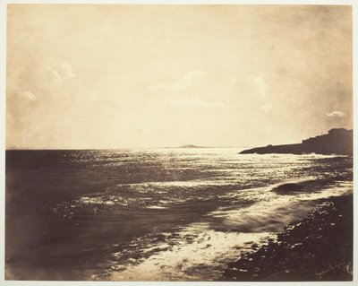 Mediterrâneo com o Monte Agde, 1857. de Gustave Le Gray