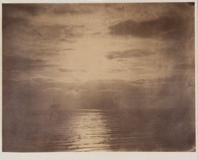 Efeito solar nas nuvens--Oceano de Gustave Le Gray