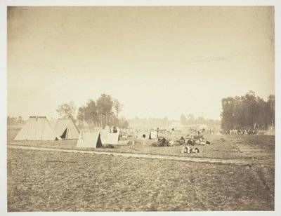 Tendas e Equipamento Militar, Camp de Châlons, 1857. de Gustave Le Gray
