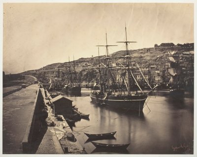 O Porto e Cidade de Sète-Mediterranean Porto e Cidade de Sète-Mediterranean, 1857. de Gustave Le Gray