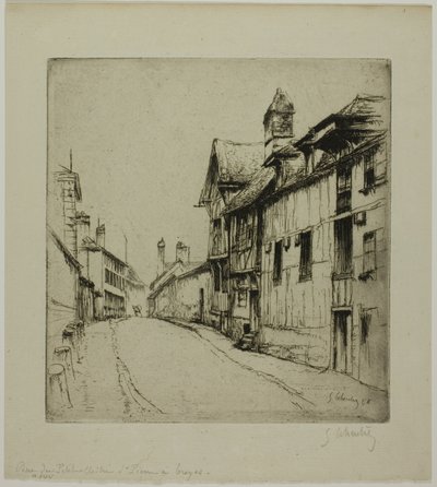 A rua do pequeno claustro, Troyes de Gustave Leheutre