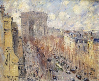 Avenue Friedland, Paris, 1925 de Gustave Loiseau