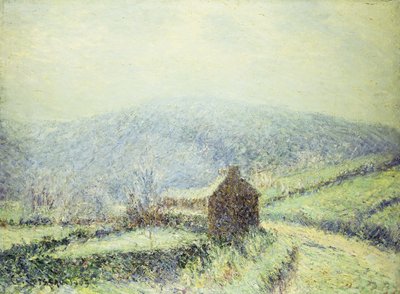Hoar Frost em Huelgoat, Finistere; Gelee Blanche au Houelgouat Finistere, 1903 de Gustave Loiseau