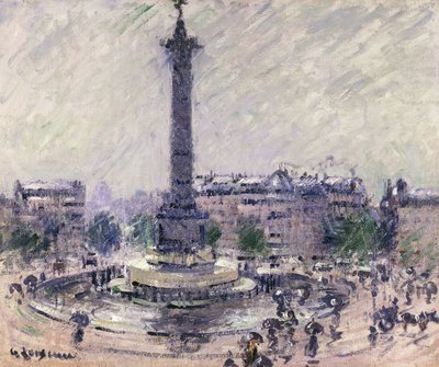 Paris, Praça da Bastilha, c.1922 de Gustave Loiseau