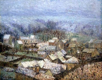 Inverno em Pontoise (óleo sobre tela) de Gustave Loiseau