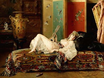 Uma Odalisca Reclinada, de Gustave Léonard de Jonghe