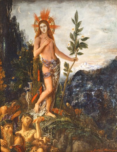 Apollo Recebendo as Ofertas dos Pastores de Gustave Moreau