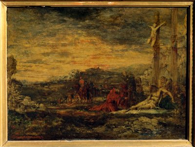 Calvário (pintura sobre madeira) de Gustave Moreau