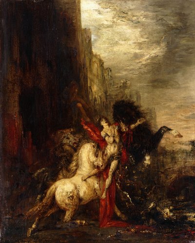 Diomedes Devorado por seus Cavalos, c.1865-1870 de Gustave Moreau
